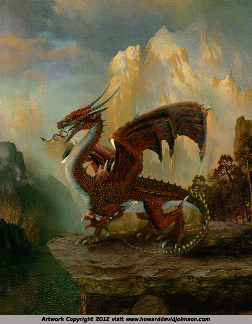 red Welsh Dragon Drakon Drake fire werm